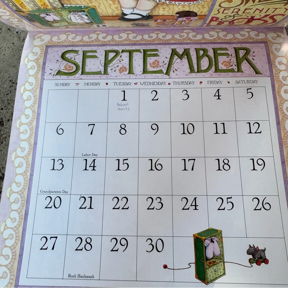 Mary Engelbreit 1992 Calendar Count Your Blessings‎